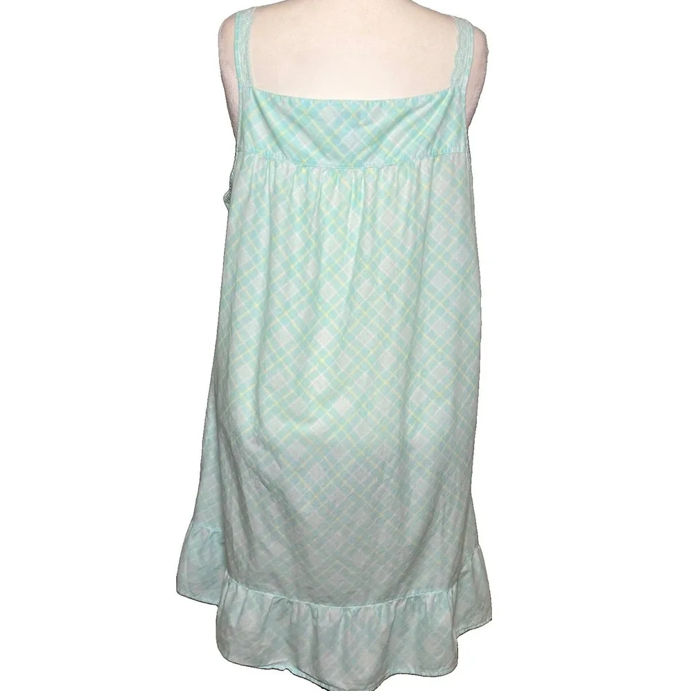Croft Barrow Cottage Cotton Chemise Nightgown 1X Lace Ruffles Victorian Nursing